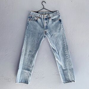 Levi's 501 Mens vintage Y2K 2001 Light Blue Jeans Size 32/29"